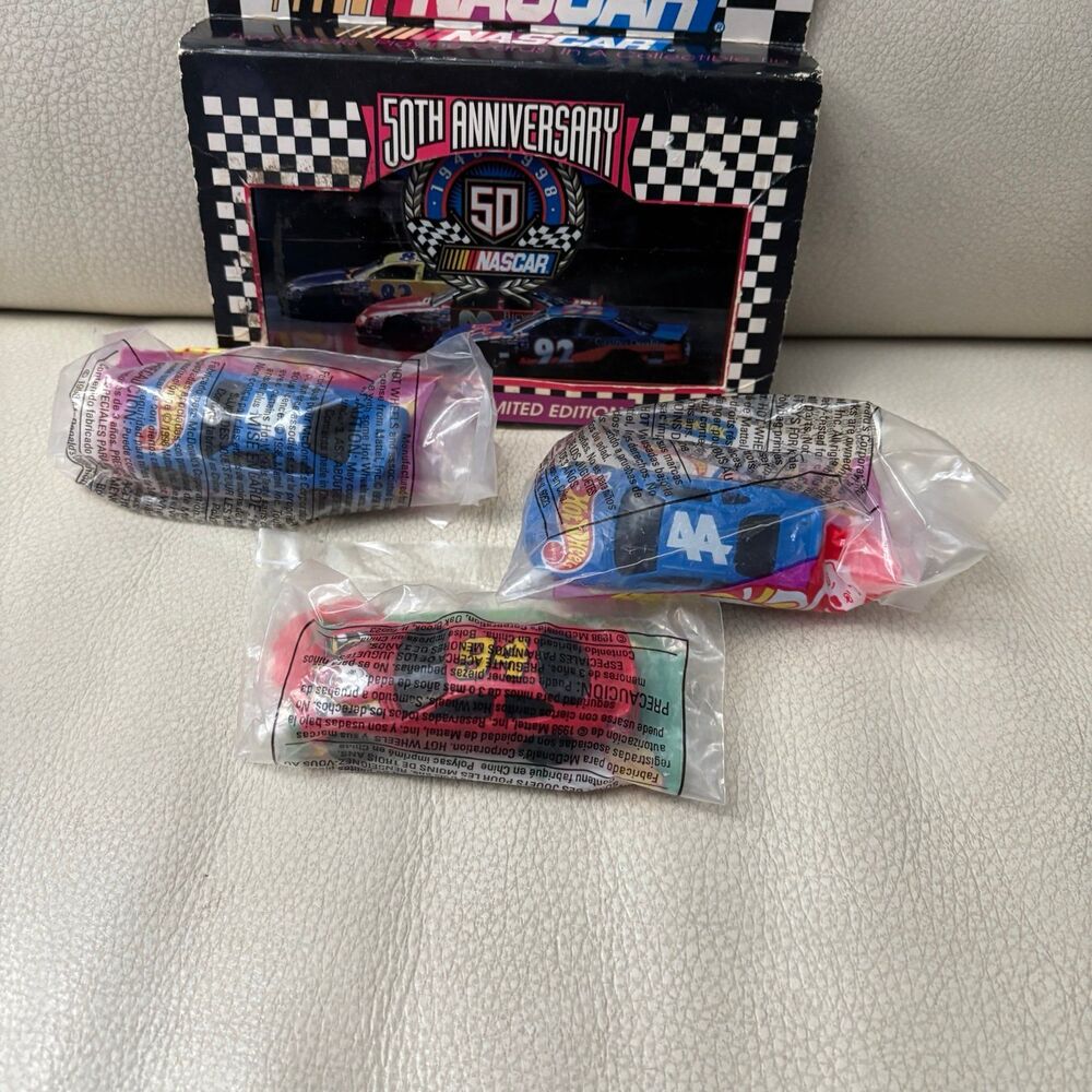 Lot NASCAR Limited Ed. Sealed Playing Card W/Tin 3 sealed  NASCAR McDonalds Cars